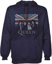 Queen Hoodie/trui -S- Union Jack Blauw