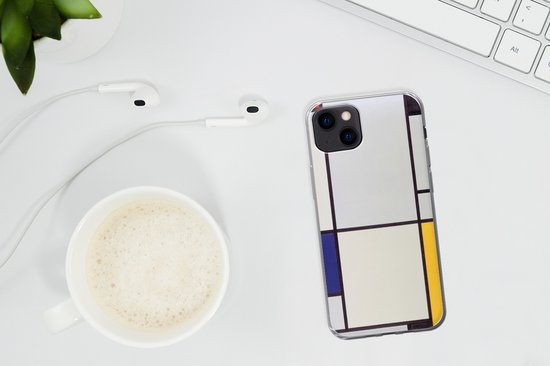 Coque iPhone 13 mini - Tableau I - Piet Mondrian - Siliconen.