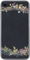 Geschikt voor iPhone SE 2020 hoesje - Bloemenkrans - Pastel - Zomer - Siliconen Telefoonhoesje