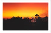 Walljar - Tropische Zonsondergang Bali - Muurdecoratie - Poster met lijst