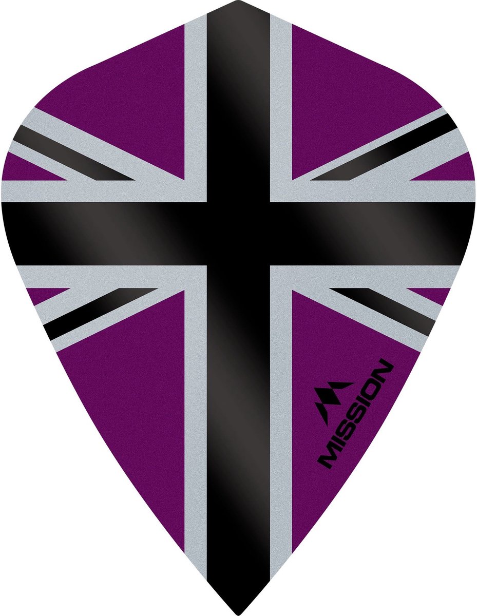 Mission Alliance-X 100 Purple & Black Kite - Dart Flights