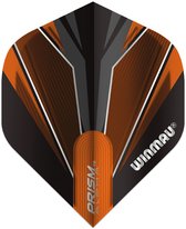 WINMAU - Prism Alpha Zwart en Oranje Dartvluchten - 1 set per pakket (3 vluchten in totaal)