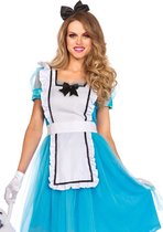 Klassiek Alice in Wonderland kleedje | Dameskostuum maat S (34-38)