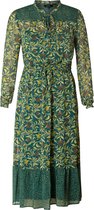 YESTA Verine Maxi-Jurk - Deep Teal/Multi-Colo - maat 3(52)