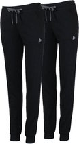 Lot de 2 pantalons de survêtement Donnay avec élastique - Pantalons de sport - Femme - Taille S - Zwart