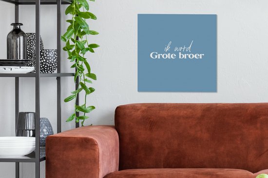 Tableau sur toile Frère - Grand frère - Frères - Je vais être Grand frère - 50x50 cm - Décoration murale