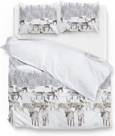 Zo!Home Richard - Flanel - Dekbedovertrek - Tweepersoons - 200x200/220 cm - Natural