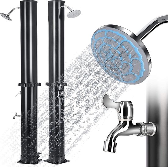 Douche d'extérieur Solaire Jolly Go 20L avec Rince pieds - Aluminium - 120 cm FO