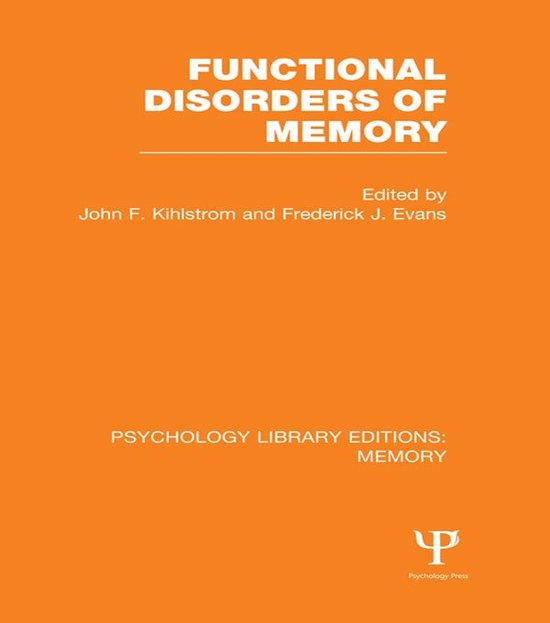 Functional Disorders of Memory (Ple - cover