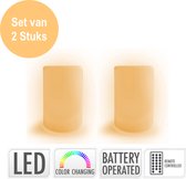 Sfeerlampjes voor Binnen en Buiten – Sfeerlamp Woonkamer/Slaapkamer – Nachtlamp Staand – Tafellamp – LED Verlichting – Draadloos – Zonder Snoer – Op batterijen – Met Afstandsbediening – Set v