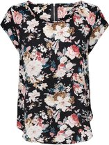 ONLY  Vic SS Aop Top Noos Ptm Black ZWART 38