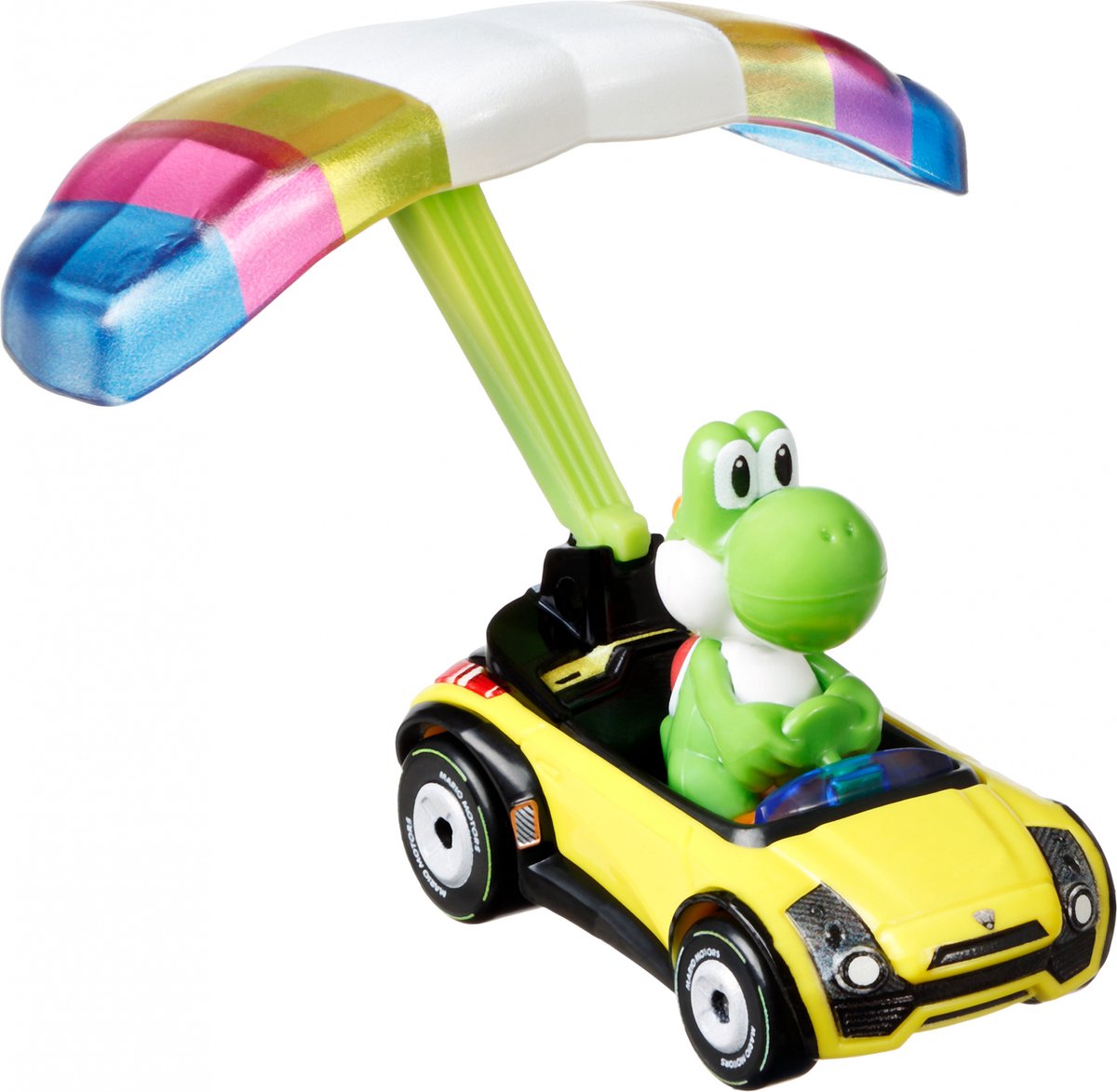 Hot Wheels - Mariokart - Yoshi - Sports Coupe + Parafoil - 1:64