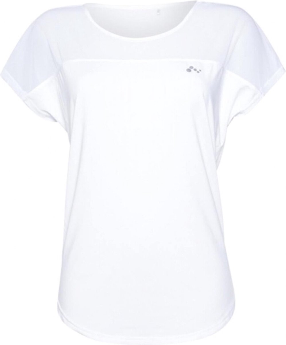 Only Play - Malica Cuved Short Sleeve Training Tee - Dames Sport Shirt - S - Wit