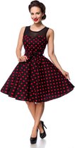 Belsira Swing jurk -M- 50301 Zwart/Rood