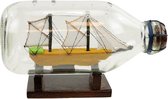 Beeld - Boot - In fles - 15x9x4 cm - Sarana - Fairtrade Indonesie - Fairtrade