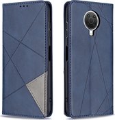 Nokia G10 Hoesje - Mobigear - Rhombus Slim Serie - Kunstlederen Bookcase - Blauw - Hoesje Geschikt Voor Nokia G10