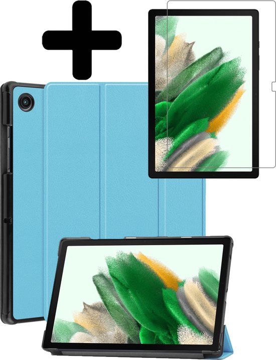 Samsung Galaxy Tab A8 Cover Book Case Cover avec protecteur d'écran en Glas  de... | bol