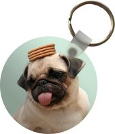 Sleutelhanger - Hond - Grappig - Koekjes - Kinderen - Jongens - Meisjes - Kids - Plastic - Rond - Uitdeelcadeautjes