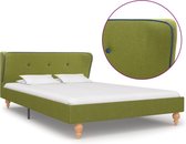 Decoways - Bedframe stof groen 120x200 cm