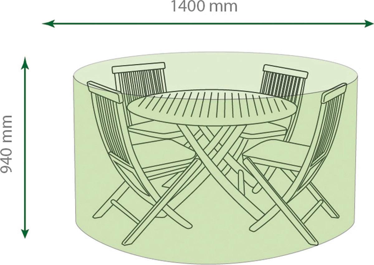 St. Helens Home & Garden - Beschermhoes kleine terrasset - Waterdicht - Groen