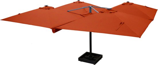 Parasol flottant quadruple - Parasol Horeca - 4 toiles de 3x3 m - Oranje |  bol.com
