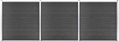 Decoways - Schuttingpanelenset 526x186 cm HKC zwart