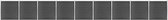 Decoways - Schuttingpanelenset 1564x186 cm HKC zwart