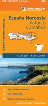 Regionale kaarten Michelin - Michelin Wegenkaart 572 Spanje Noordwest - Asturias, Cantabria