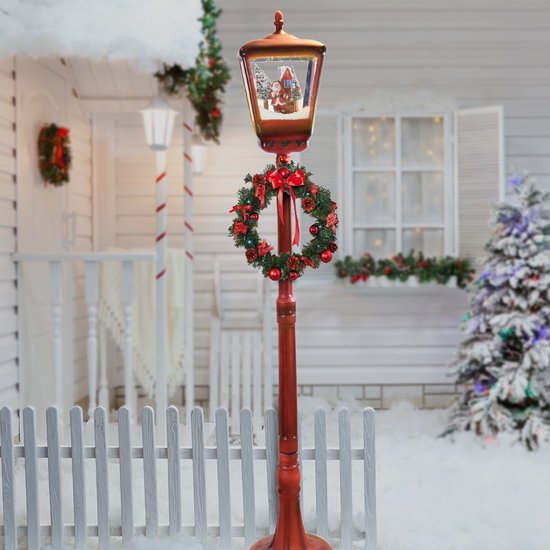 Afgeschaft berouw hebben Idool Kerst Lantaarnpaal met Led verlichting en Kerstmuziek - 188 cm -  Kerstdecoratie | bol.com