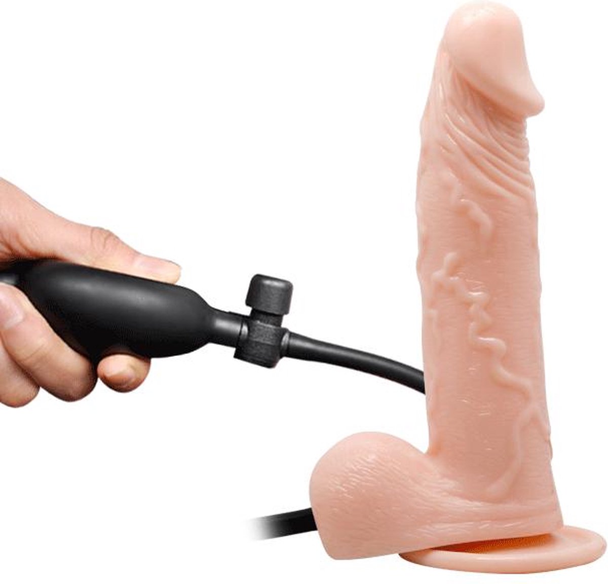 Goedkoopste Baile BW-008067AQ - Opblaasbare Dildo - Vibrerend - 19.3 x 4.3cm - Flesh