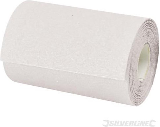 marketing klif component Silverline Stearaat aluminiumoxide schuurpapier rol, 5 m 120 korrelmaat |  bol.com