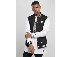 Starter Black Label - Fleece College jacket - XL - Zwart/Wit
