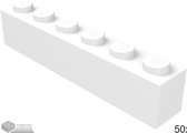 LEGO Bouwsteen 1 x 6, 3009 Wit 50 stuks