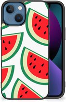Hoesje Bumper Geschikt voor iPhone 13 Telefoon Hoesje met Zwarte rand Watermelons