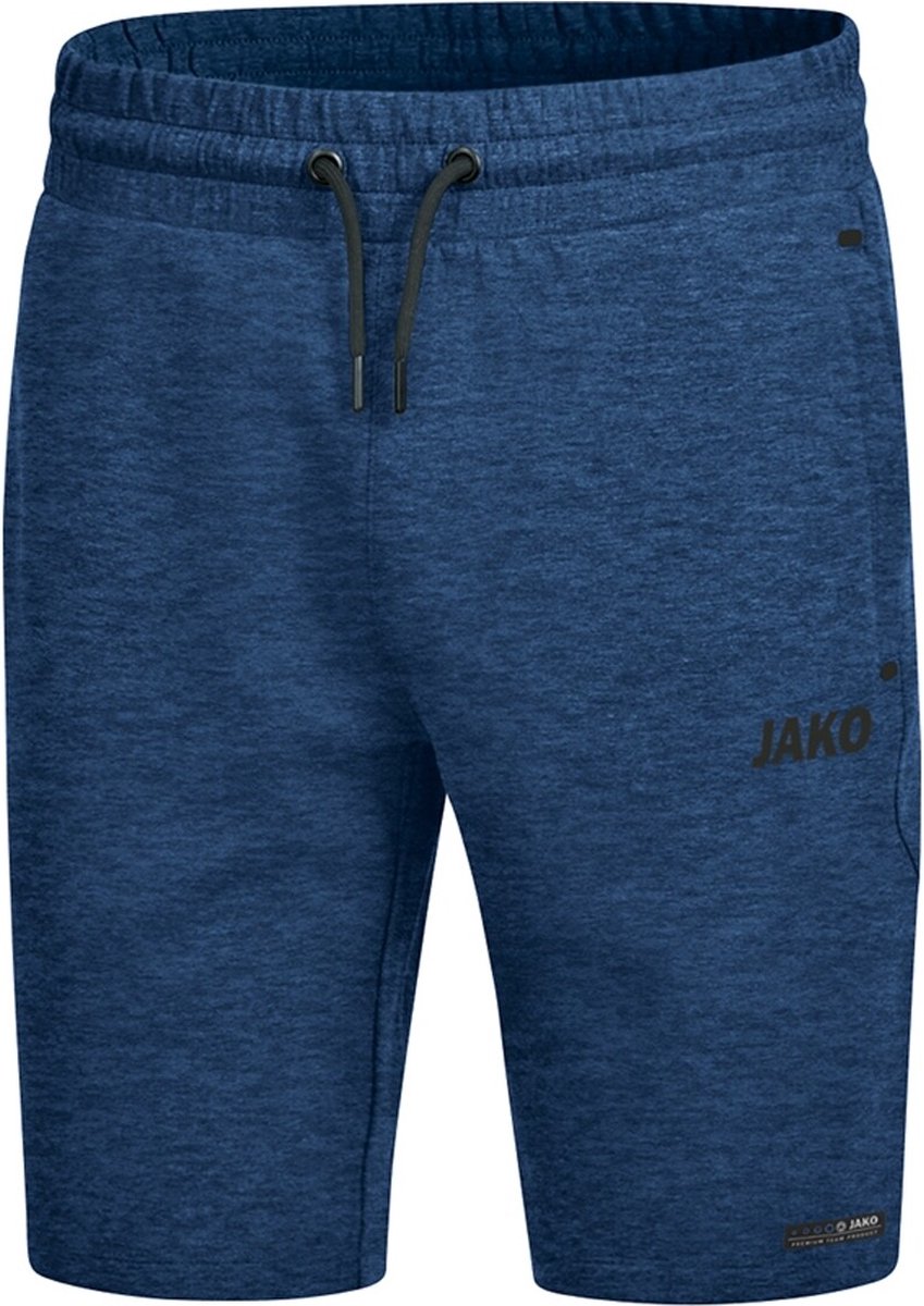 Jako Premium Basics Short Heren - Marine Gemeleerd | Maat: L