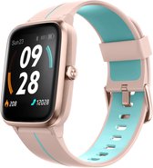 Lintelek Smartwatch Dames en Kinderen - Watch Geschikt voor Apple, Samsung, IOS en Android - ID205G - Roze / Blauw
