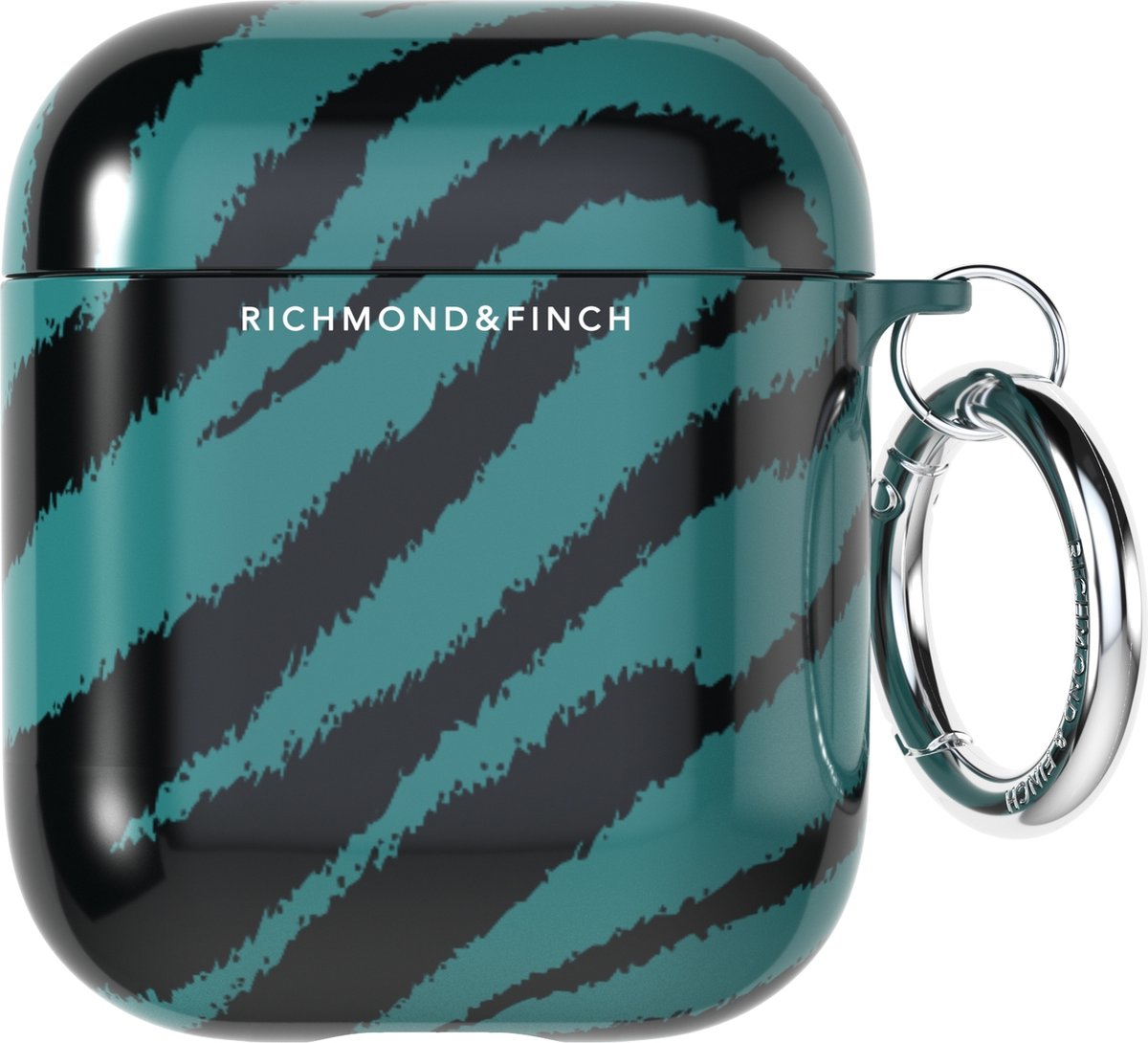 Richmond & Finch Freedom Hardcase Hoesje voor Apple AirPods 1 - Zwart / Groen