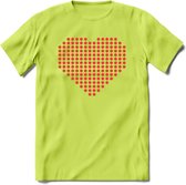 Valentijn Hart T-Shirt | Grappig Valentijnsdag Cadeautje voor Hem en Haar | Dames - Heren - Unisex | Kleding Cadeau | - Groen - L