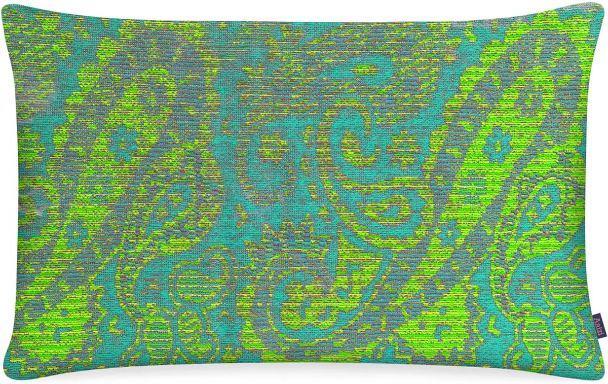 Aaizi velours sierkussen Mazan Lime - 30x50 cm Groen
