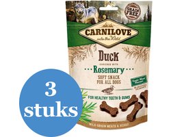 Carnilove Crunchy Snack Eend / Rozemarijn - 3 x 200 g