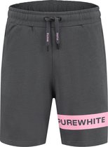 Purewhite -  Heren Regular Fit    Korte Broek  - Grijs - Maat S