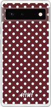 6F hoesje - geschikt voor Google Pixel 6 -  Transparant TPU Case - Burgundy Dots #ffffff