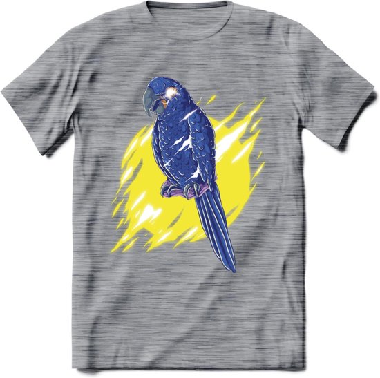 Dieren T-Shirt | Papegaai shirt Heren / Dames | Wildlife parrot cadeau -  Donker Grijs... | bol.com