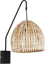 Wandlamp - bamboe kap