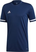 adidas - T19 Short Sleeve Jersey Men - Blauw Sportshirt Heren - L - Blauw