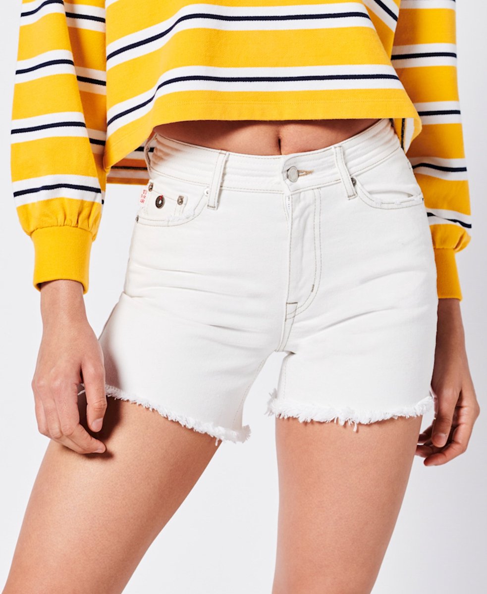 Superdry Vintage Mid Rise Slim Korte Broek 24 Vrouw 01c – Optic