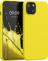 kwmobile telefoonhoesje voor Apple iPhone 13 - Hoesje voor smartphone - Back cover in stralend geel