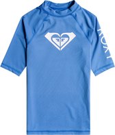 Roxy - UV Rashguard voor meisjes - Whole Hearted - Korte mouw - Regatta blauw - maat 128cm
