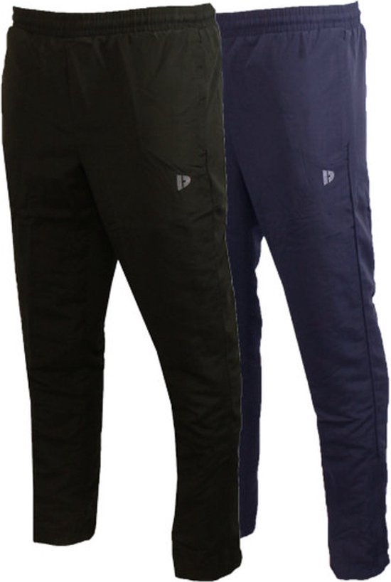 Lot de 2 pantalons en Micro Donnay - Jambe droite - Pantalon de sport - Homme - Taille S - Zwart/Marine