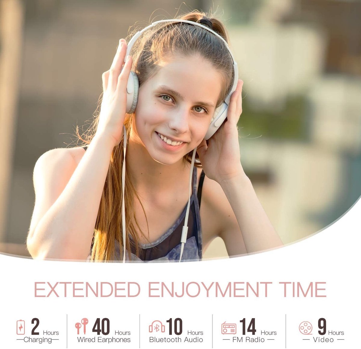 AGPTEK MP3-Speler, 16 GB Lossless MP3 met 1,8 inch Scherm, 70 uur